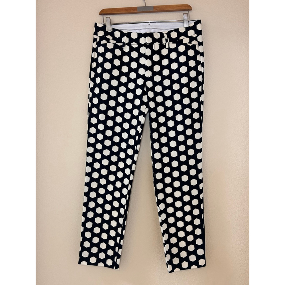 Stylus Women's Dress Pants Size 6 Cropped Ankle Business Casual Black and White